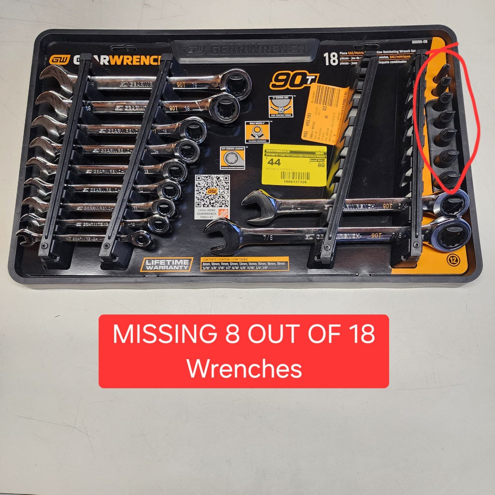 SAE/MM 90-Tooth Pro Combination Ratcheting Wrench Tool Set with Tray (18-Piece) (86698) SAE/MM 90-Tooth Pro Combination Ratcheting Wrench Tool Set with Tray (18-Piece) (86698)